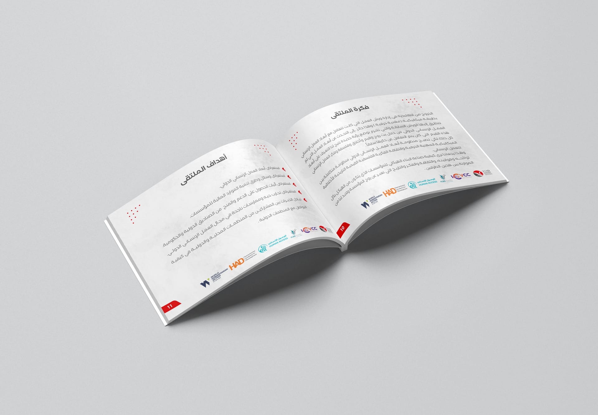 تصميم كتاب وكتيب ملتقى أبعاد العمل الإنساني الدولي وعلاقته بتنمية الموارد - إسطنبول - لوحة 6