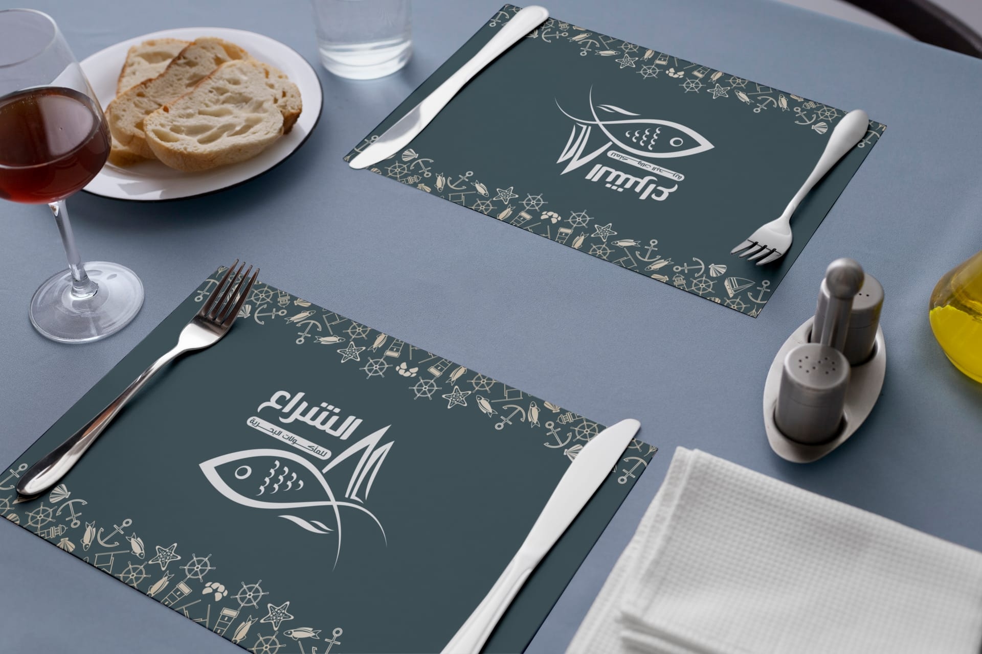 ابتكار وتصميم شعار ومجسمات مطعم الشراع للمأكولات البحرية (Al Shiraa Seafood Restaurant) - لوحة 7