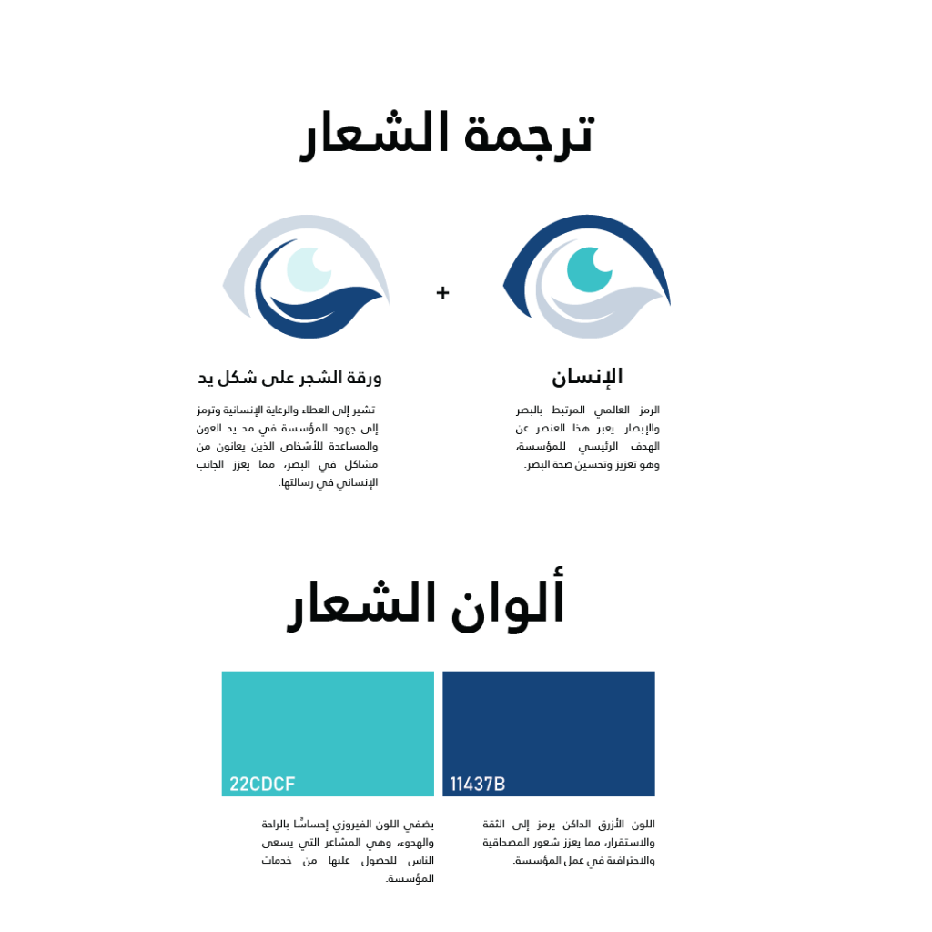 ابتكار وتصميم الشعار والهوية البصرية لمؤسسة نور البصر - لوحة 3